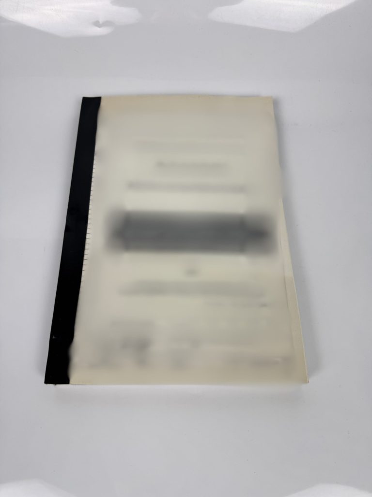 製本複製・平綴じ黒クロス製本