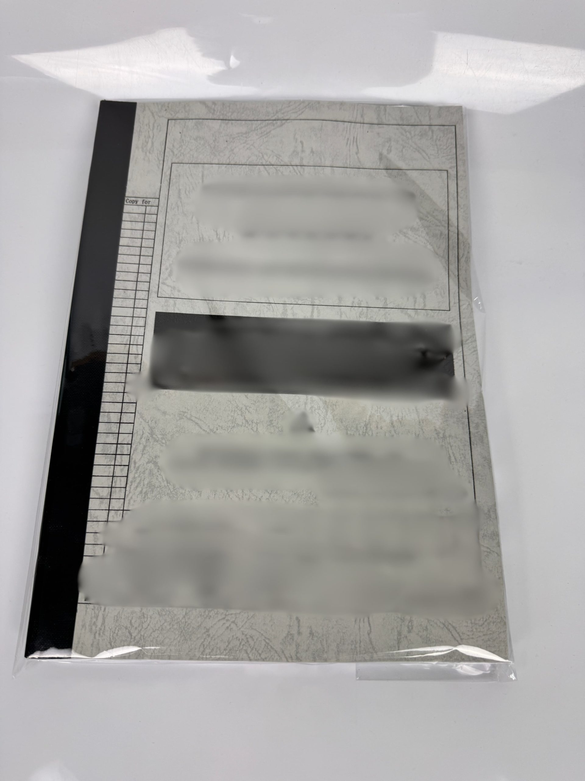 製本複製・平綴じ黒クロス製本